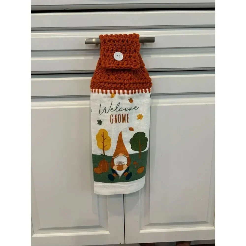 Crochet Top Kitchen Towel- Welcome gnome 2 available